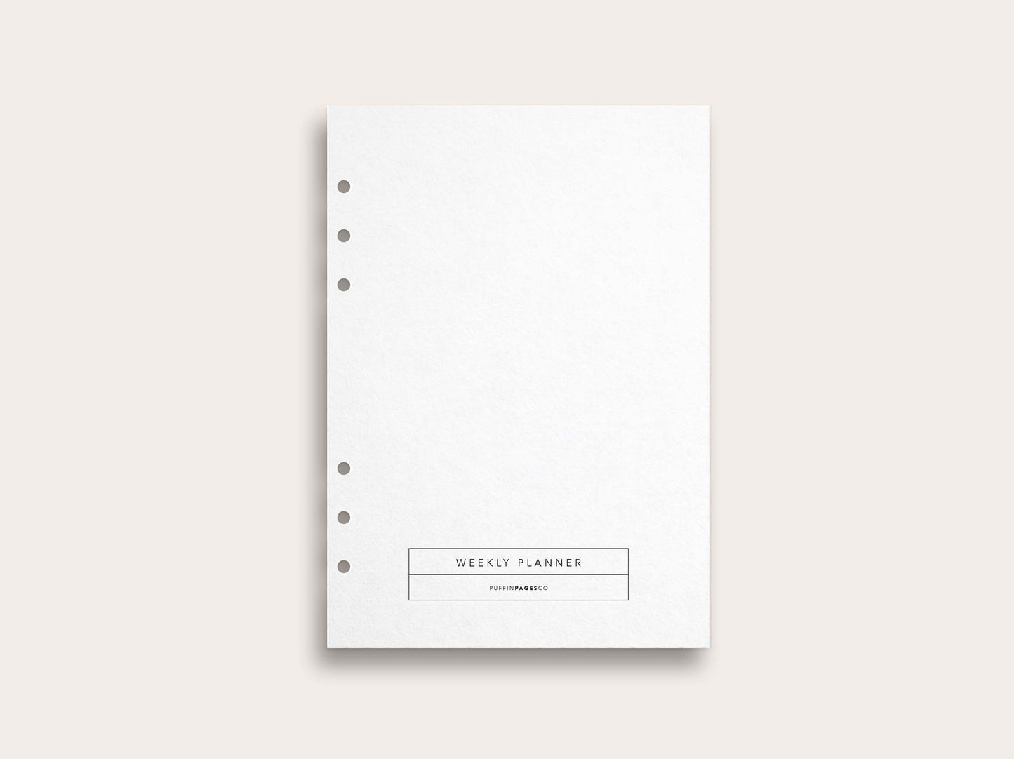 Weekly Planner No. 25