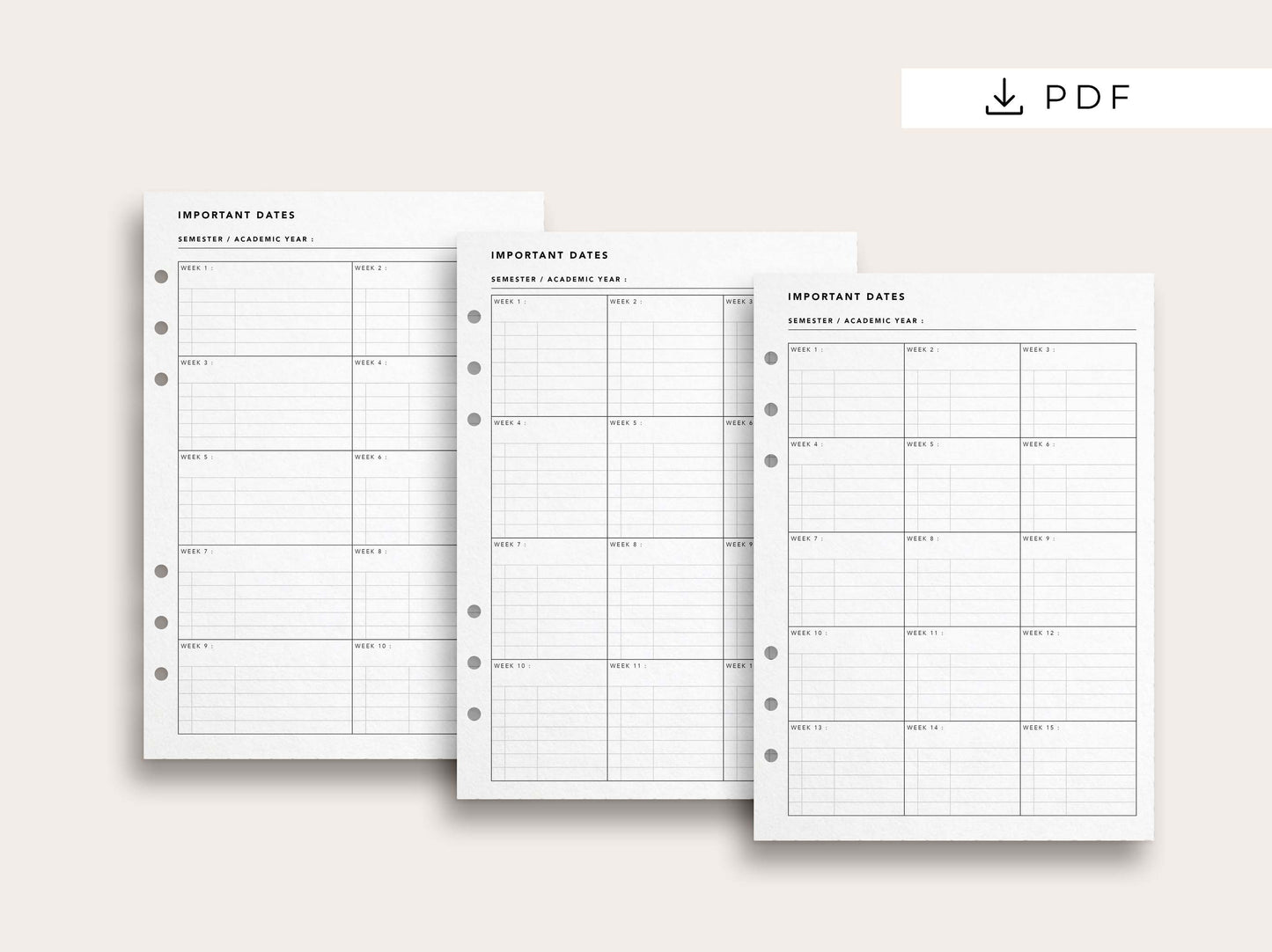 Academic Dates Tracker