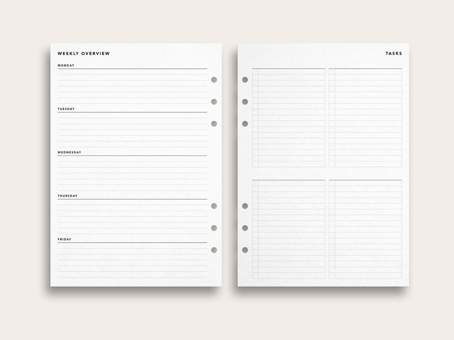 Work Week Planner with Task Management