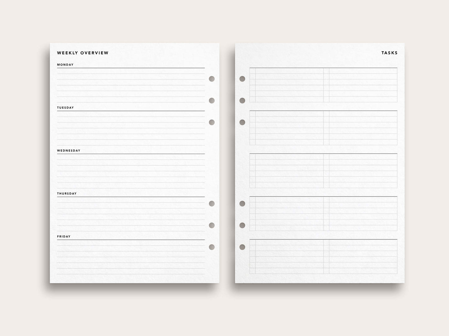 Work Week Planner with Task Management