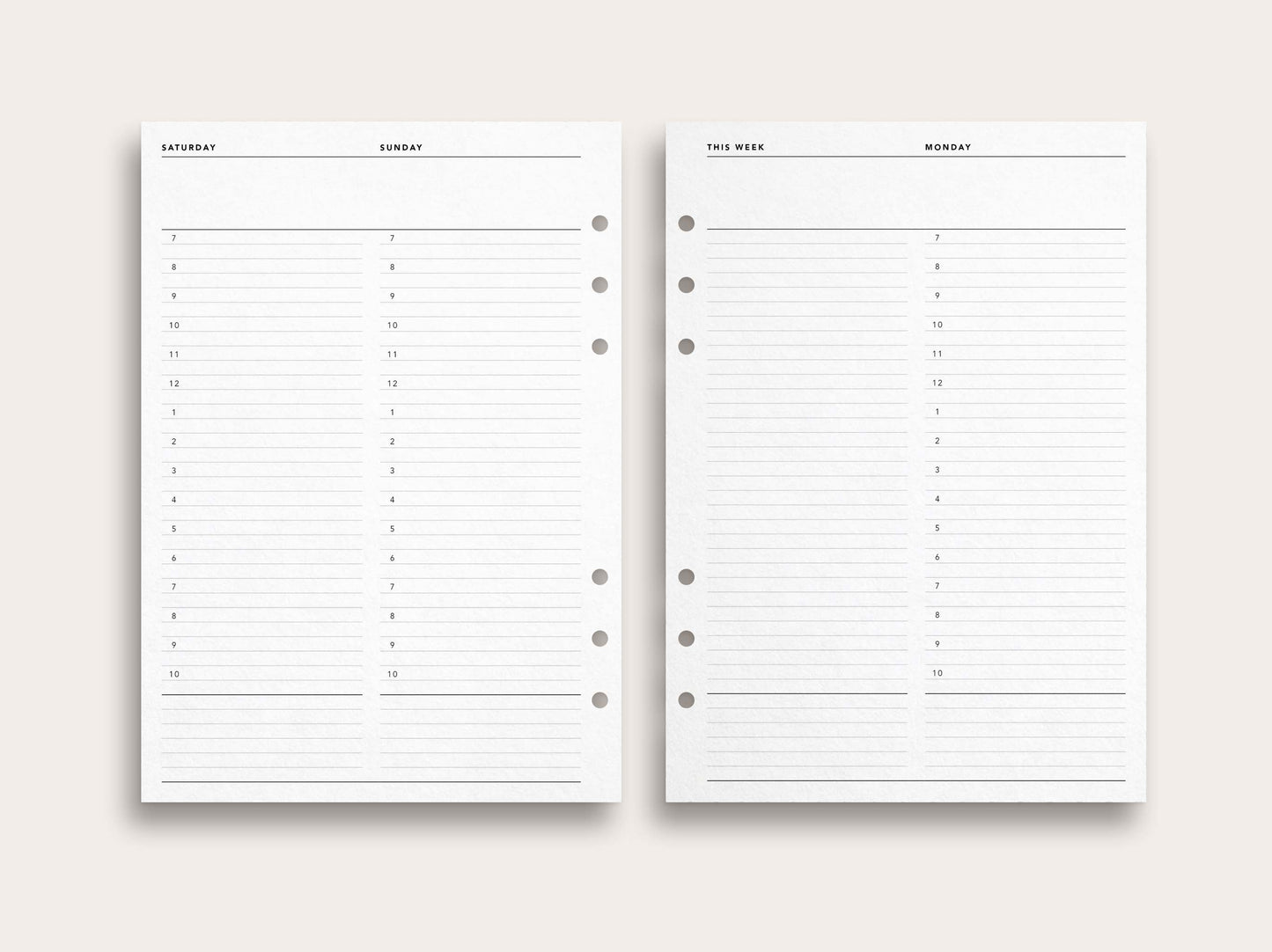 Weekly Planner No. 15 / Week on 4 Pages