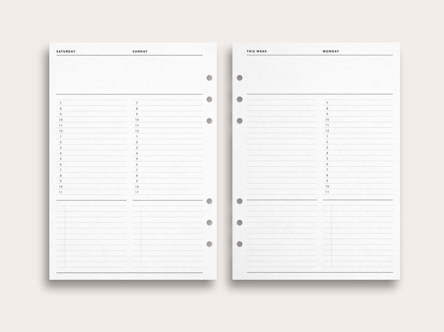 Weekly Planner No. 16 / Week on 4 Pages