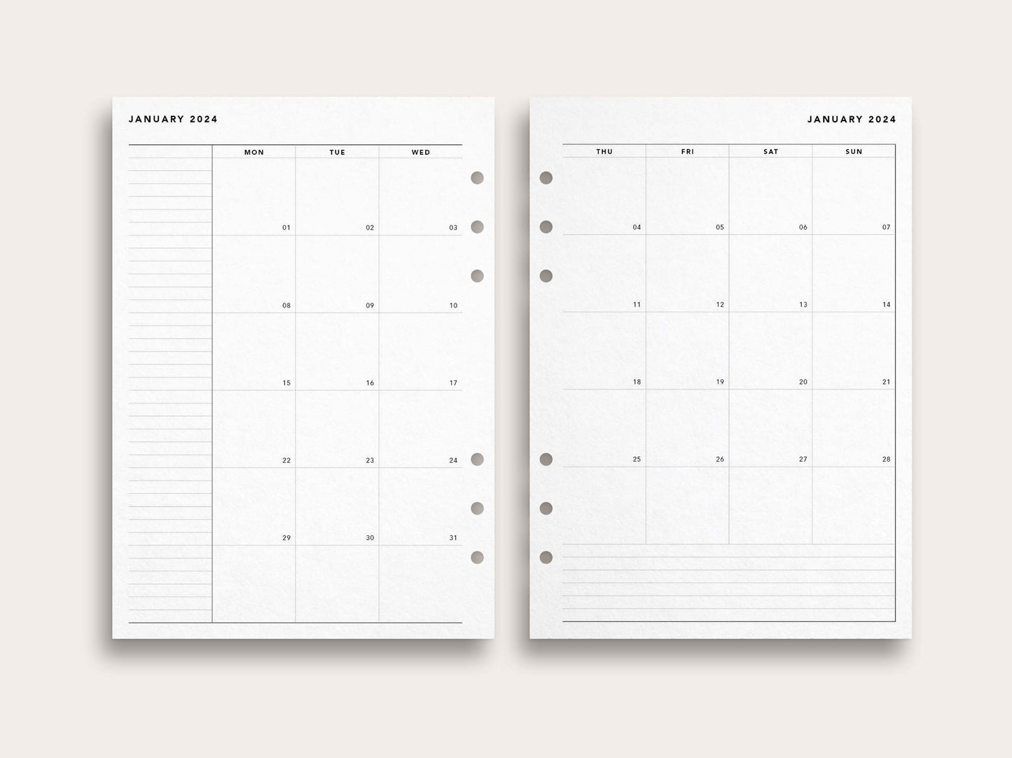 Printed: 2024 Monthly Planner No. 9