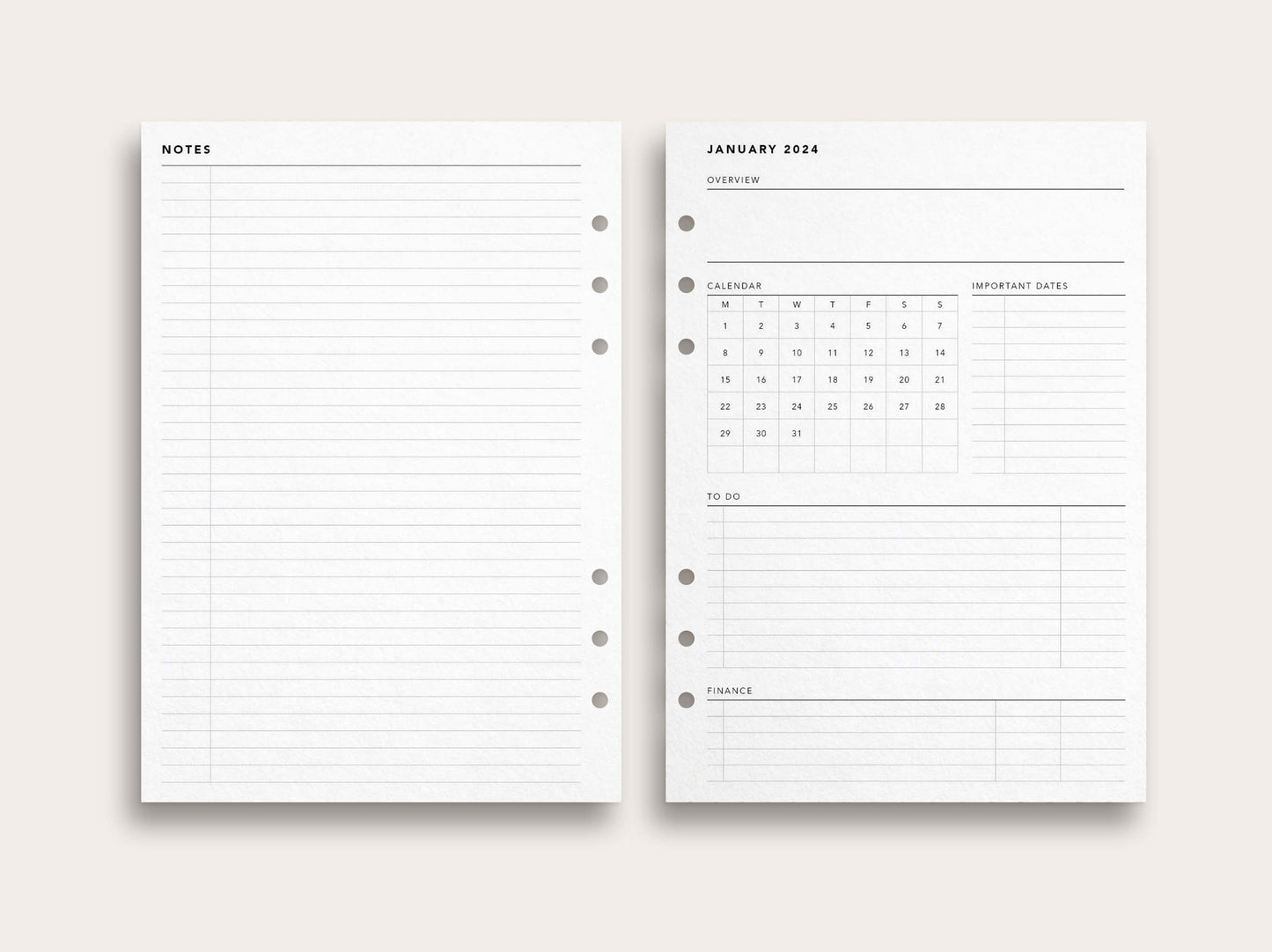 Printed: 2024 Monthly Overview
