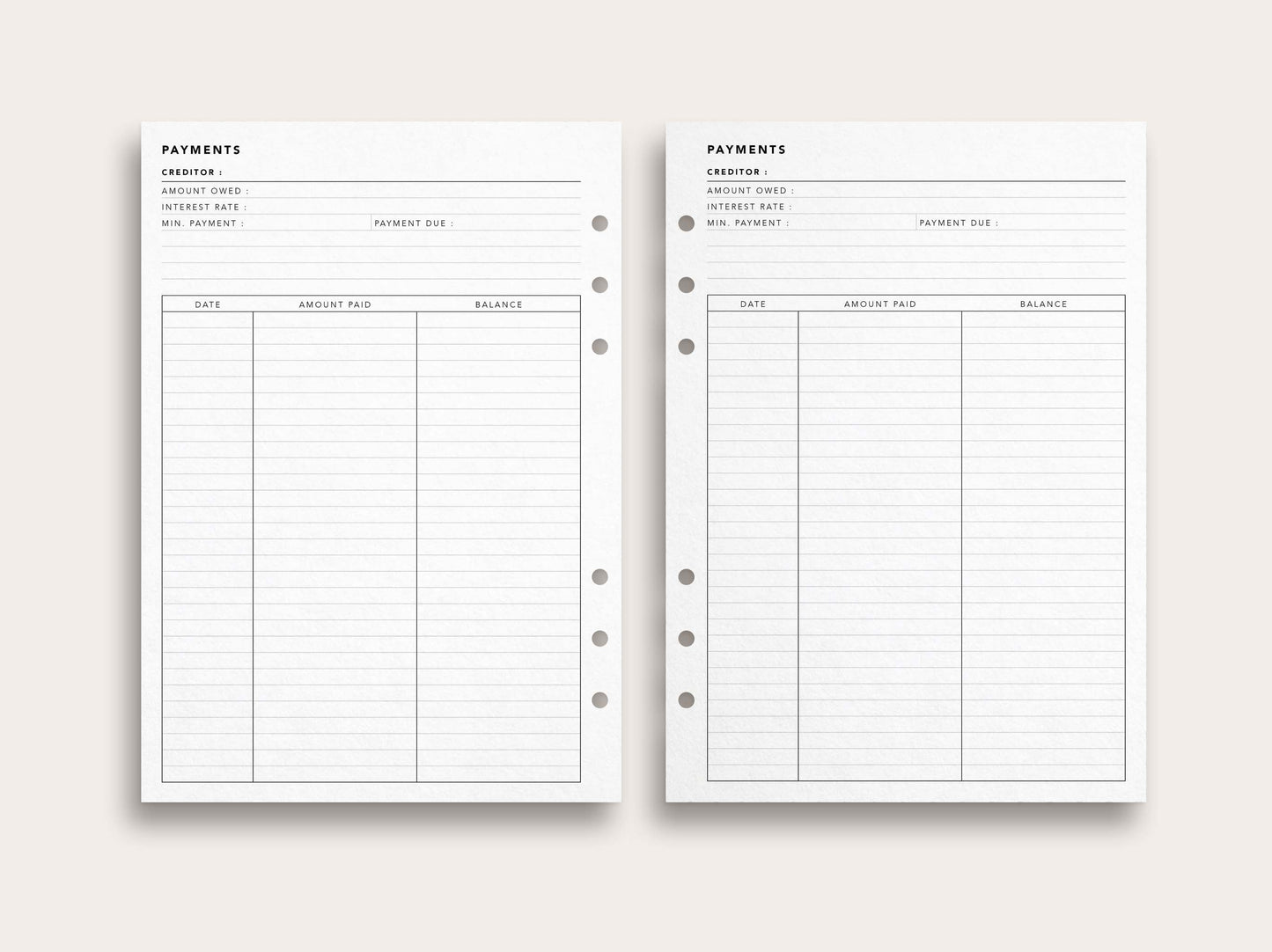 Debt Payment Tracker