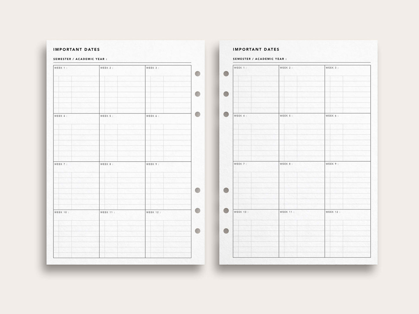 Academic Dates Tracker