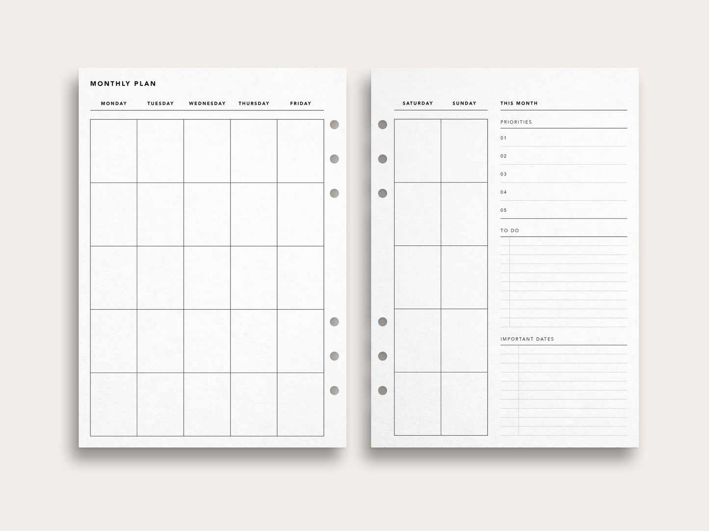 Monthly Planner No. 4