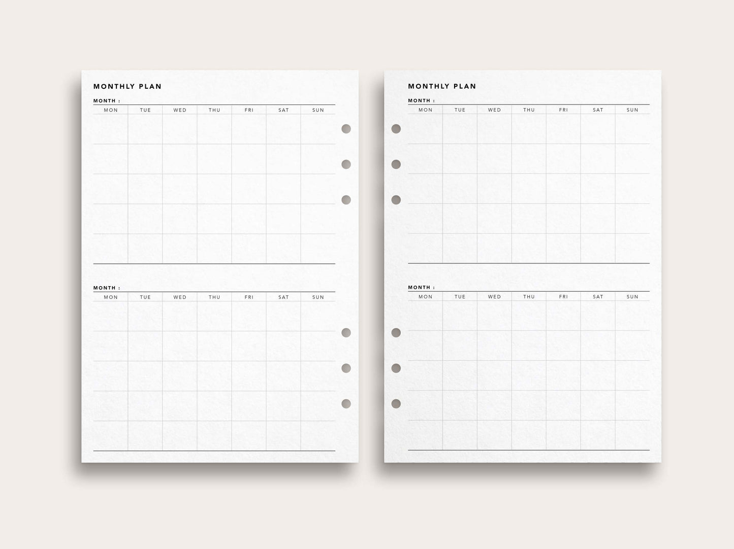 Monthly Planner No. 7