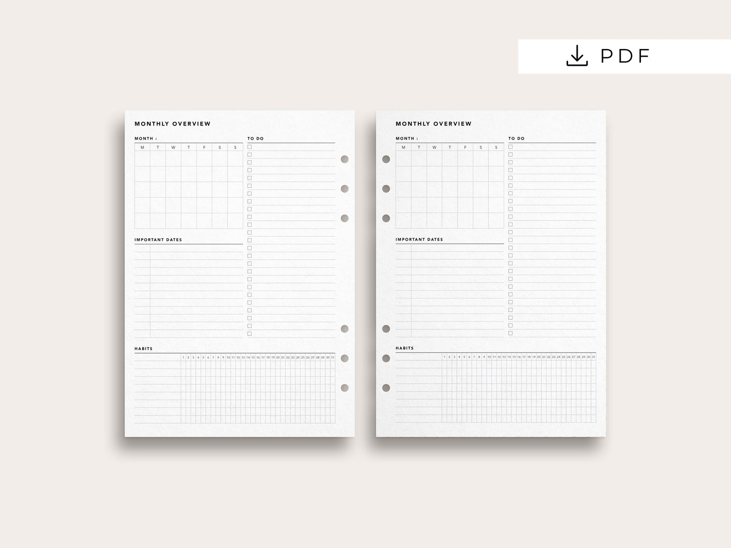 Designed By You 001: Monthly Overview