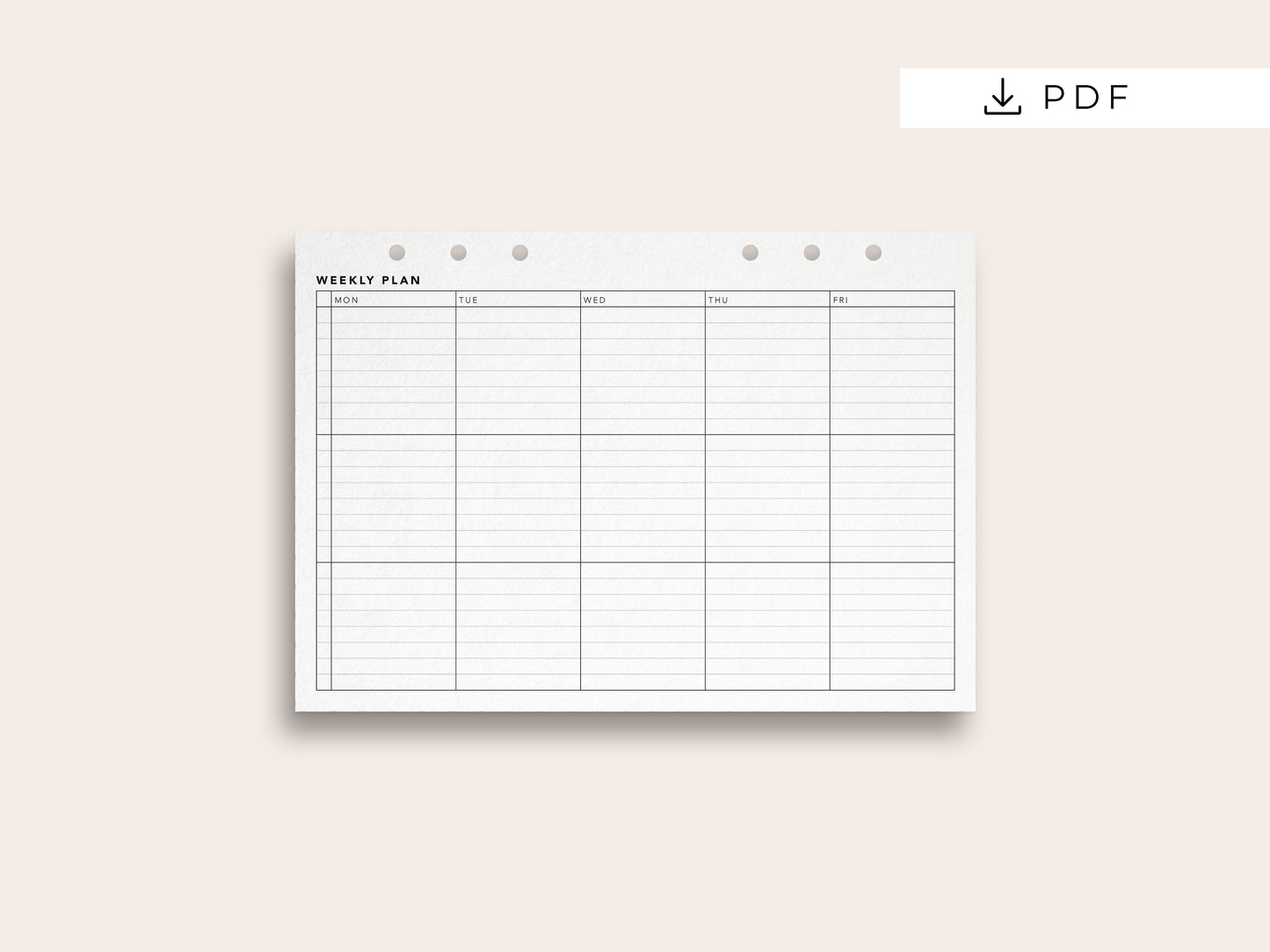 Designed By You 003: Work Week Planner