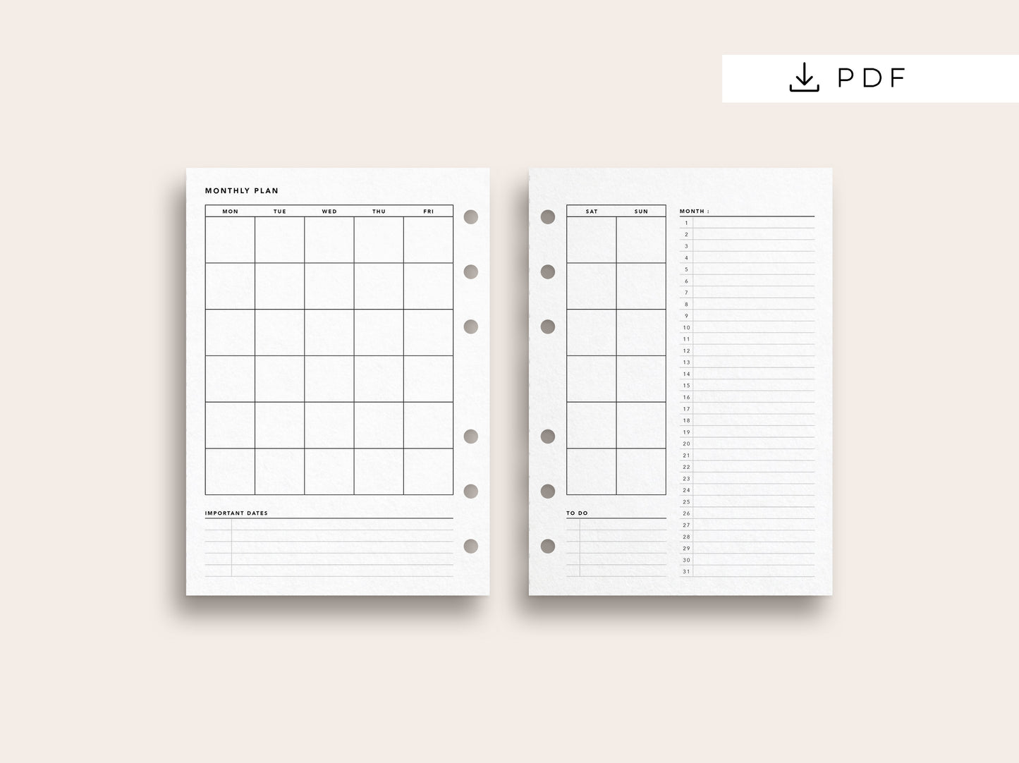 Designed By You 006: Monthly Planner
