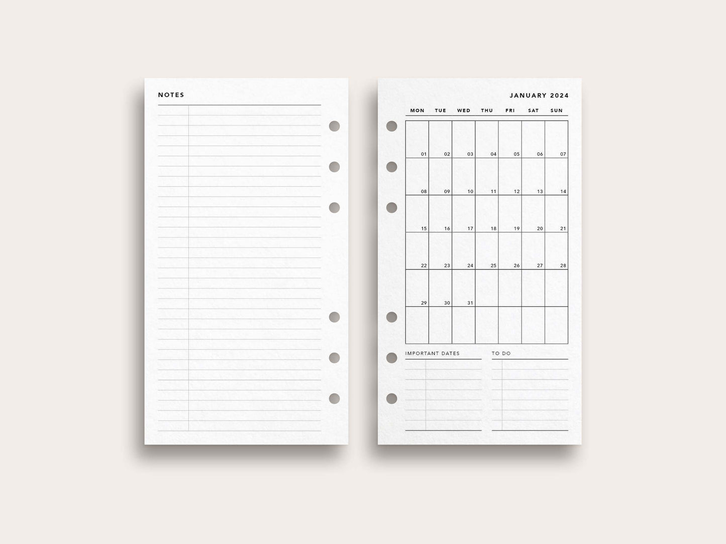 Printed: 2024 Monthly Planner No. 1