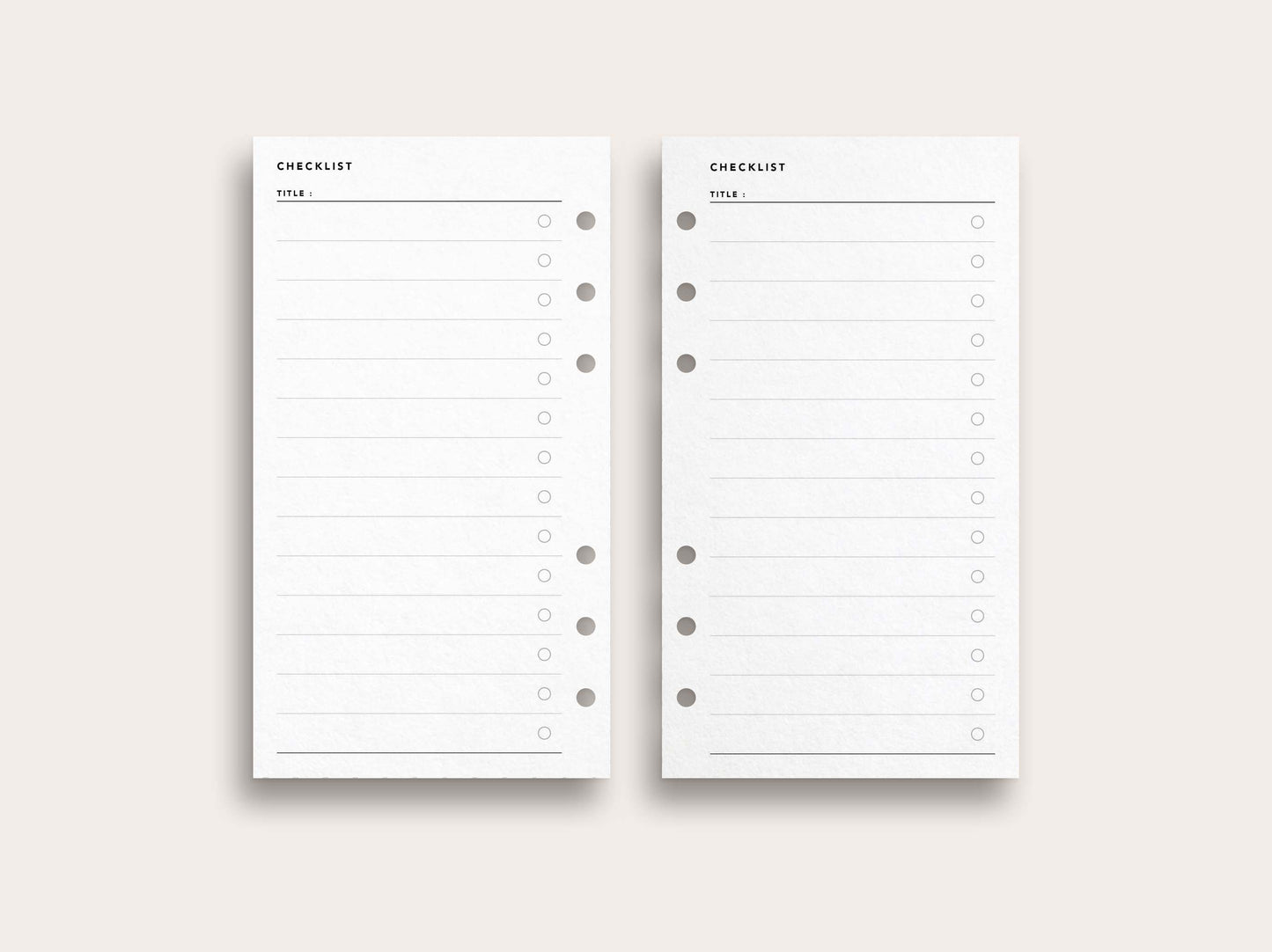 Printed: Large Checklist