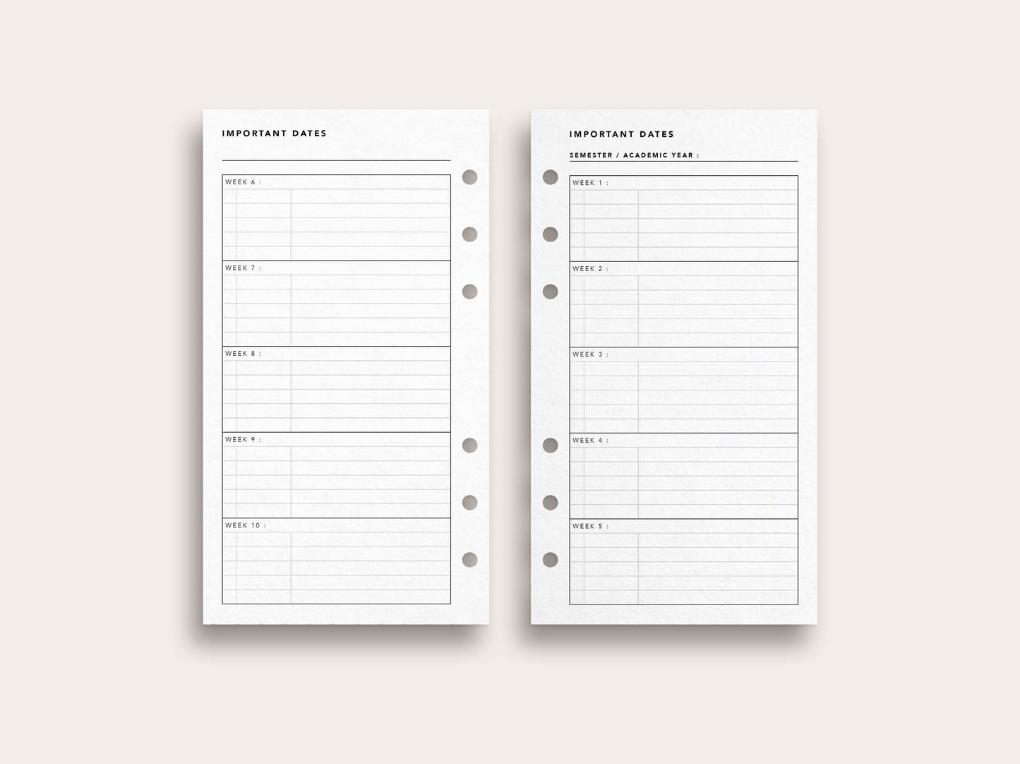 Academic Dates Tracker