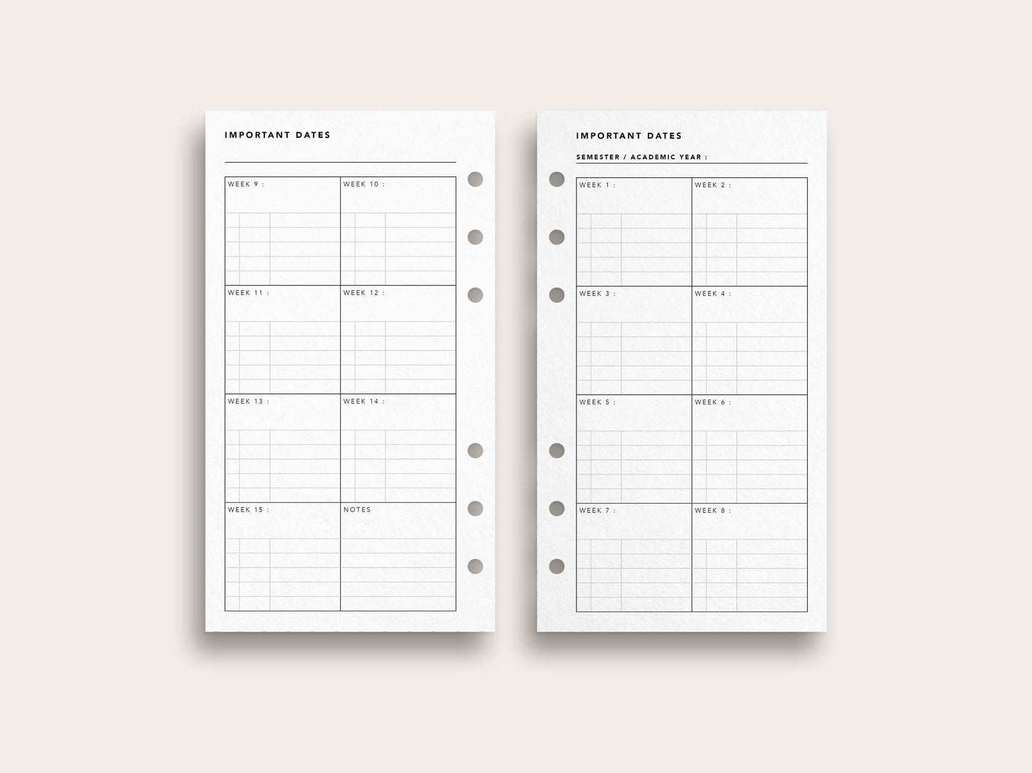 Academic Dates Tracker