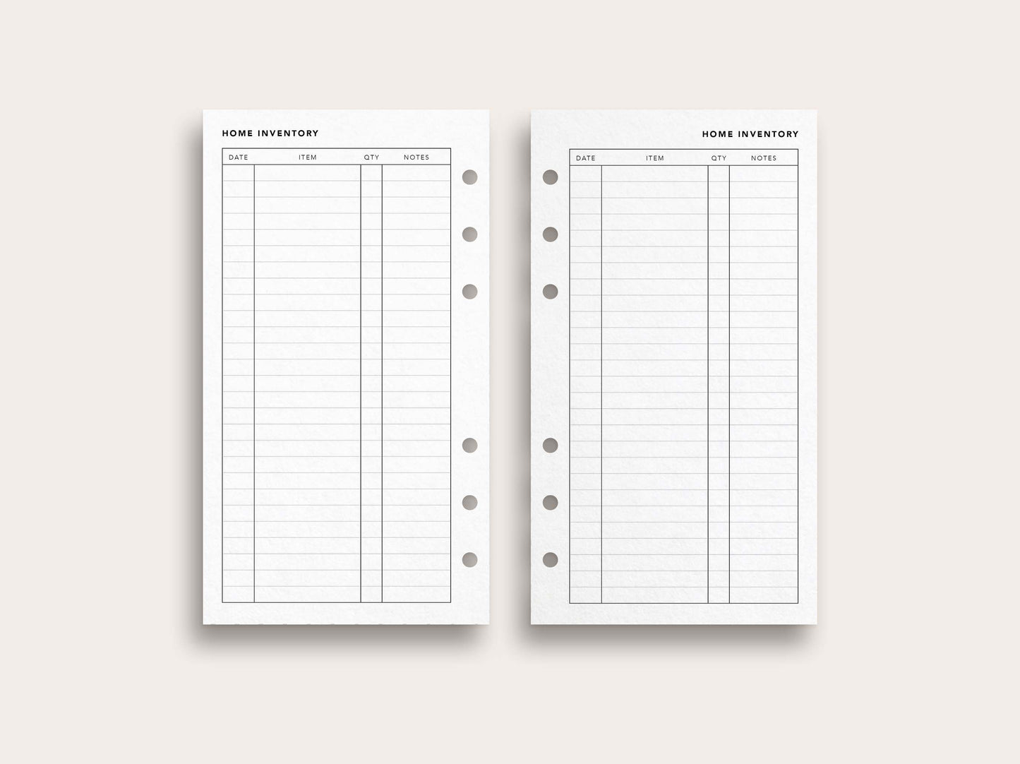 Home Inventory Log