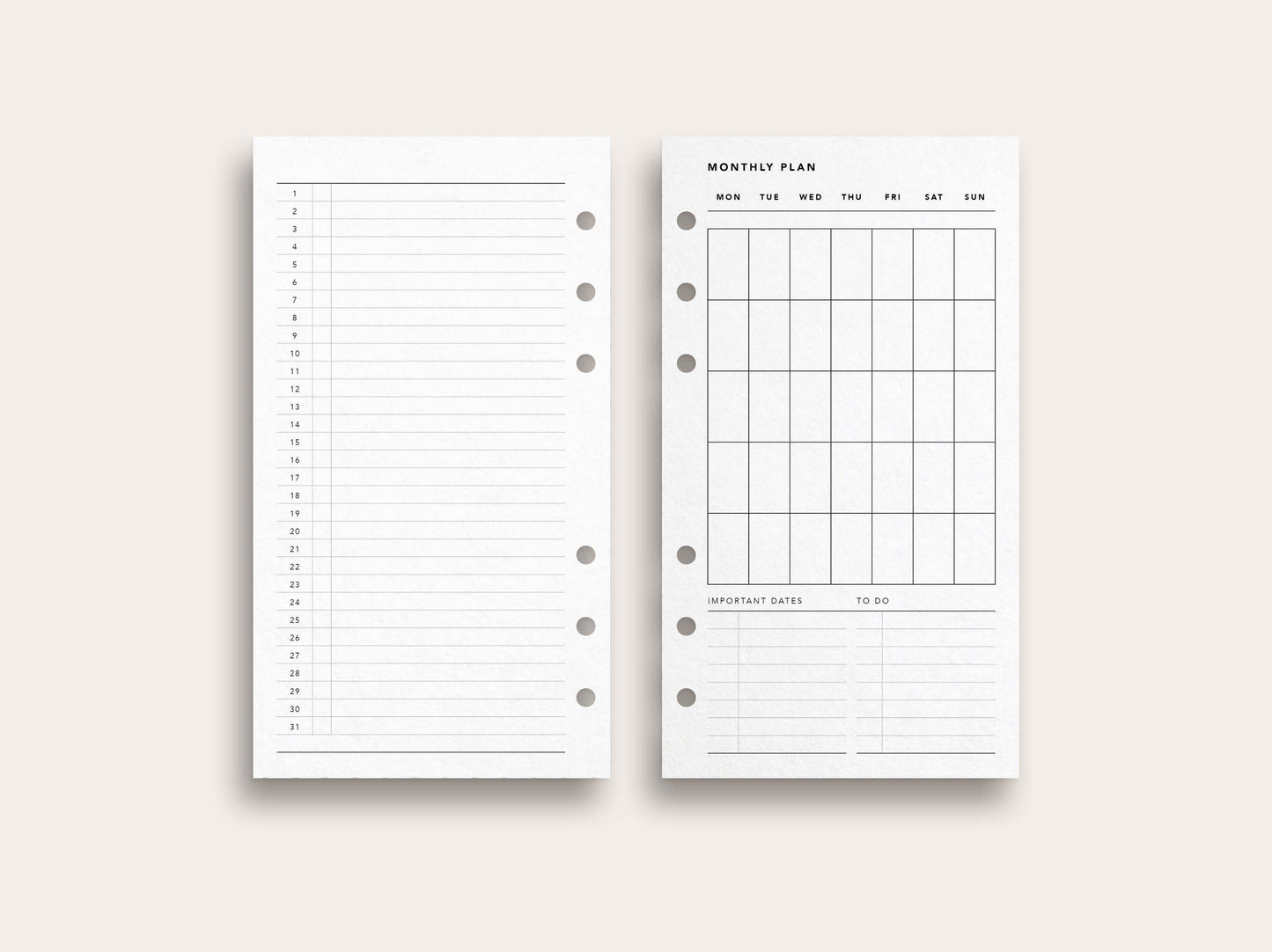 Monthly Planner No. 1