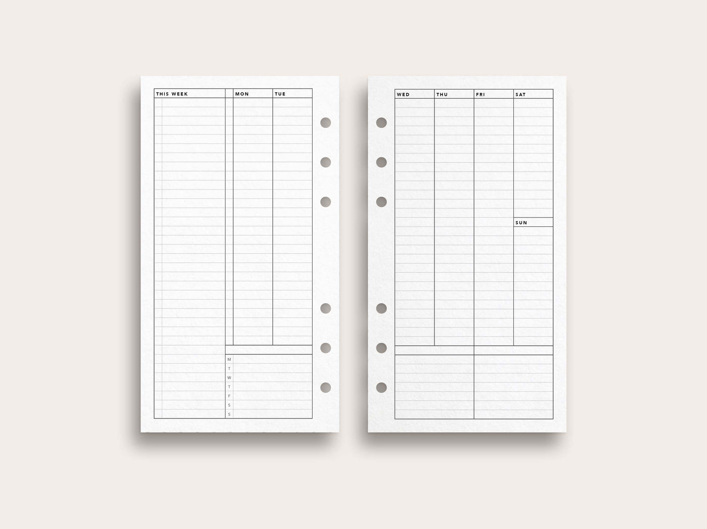 Weekly Planner No. 6 / Lined