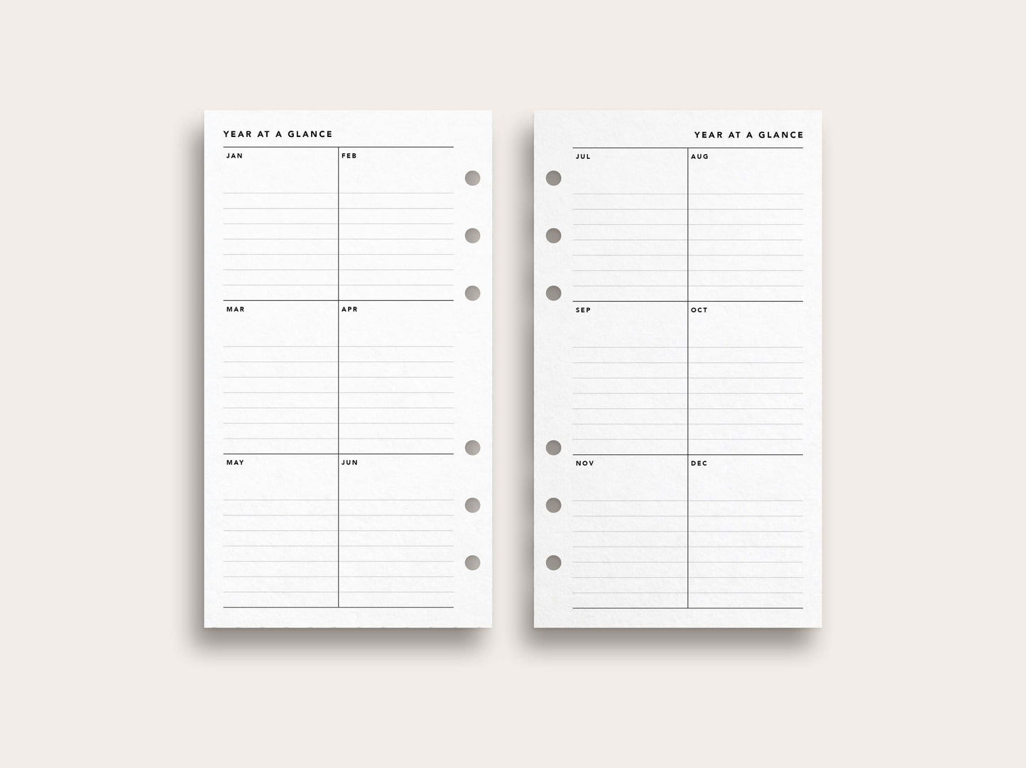 Yearly Planner No. 4 / Year at a Glance