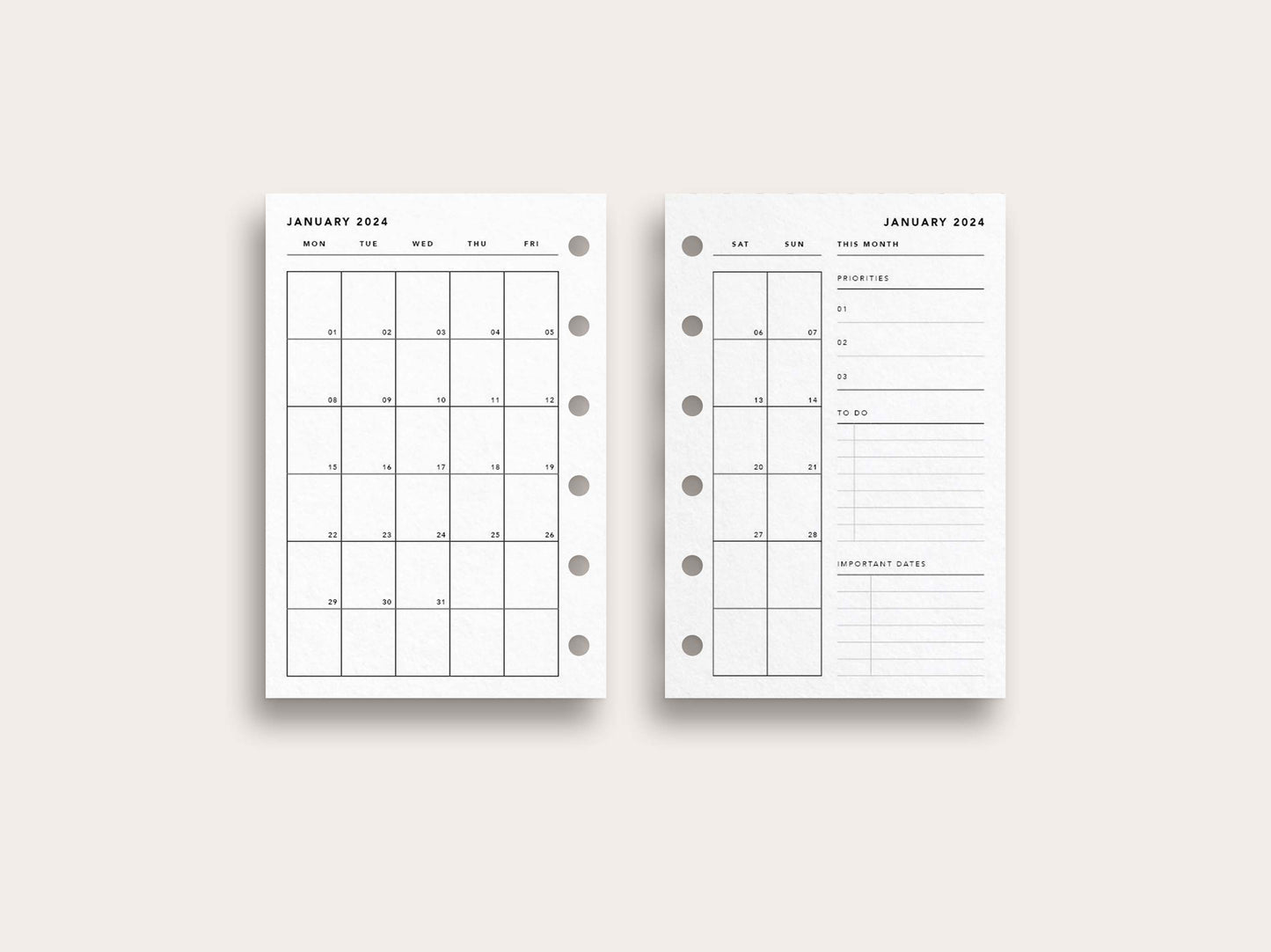 Printed: 2024 Monthly Planner No. 4