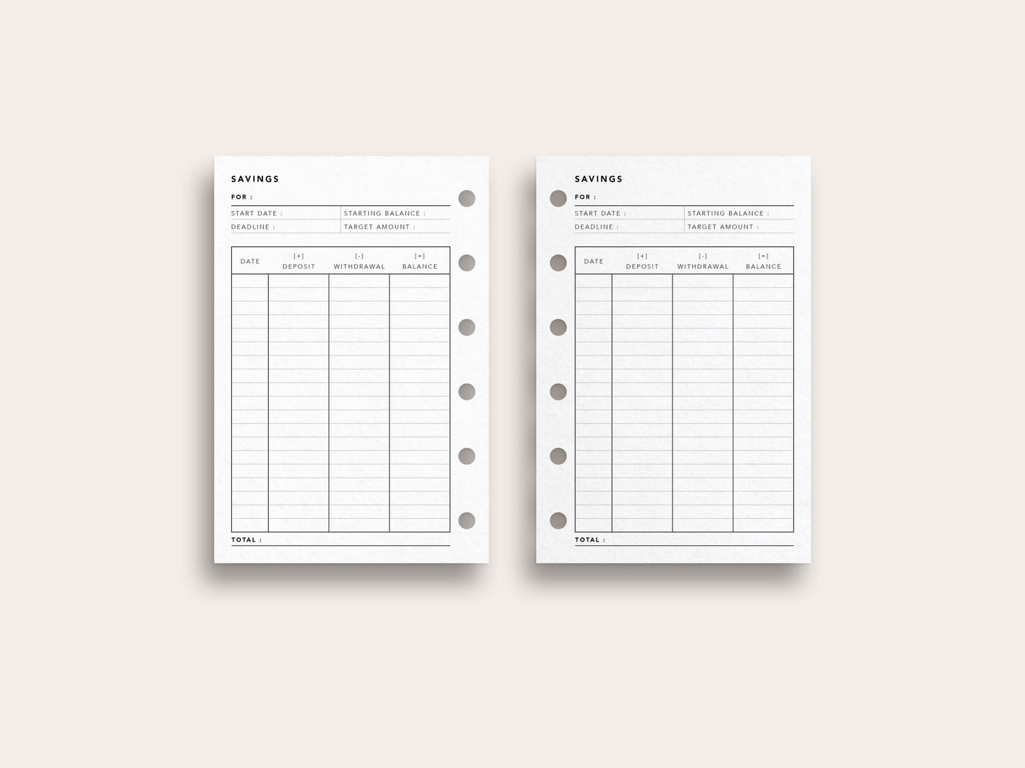 Savings Tracker