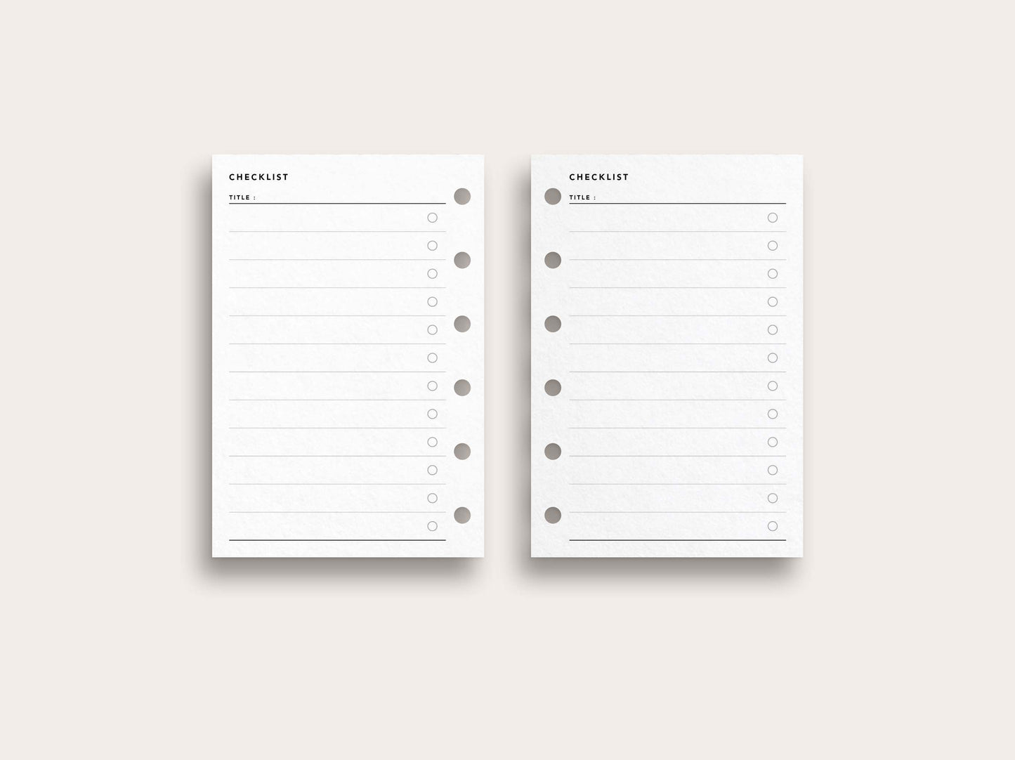 Printed: Large Checklist