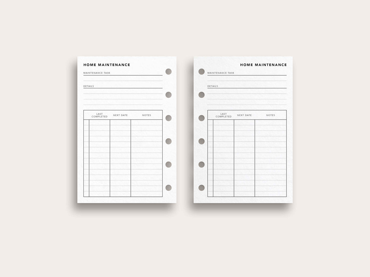 Home Maintenance Log