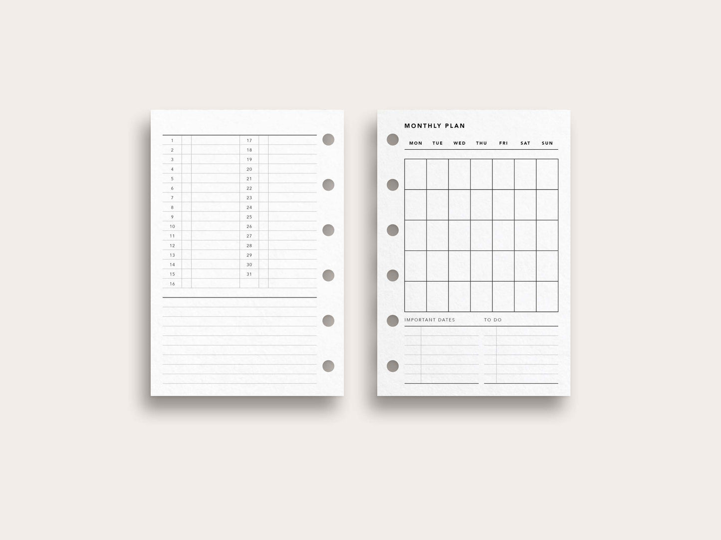 Monthly Planner No. 1