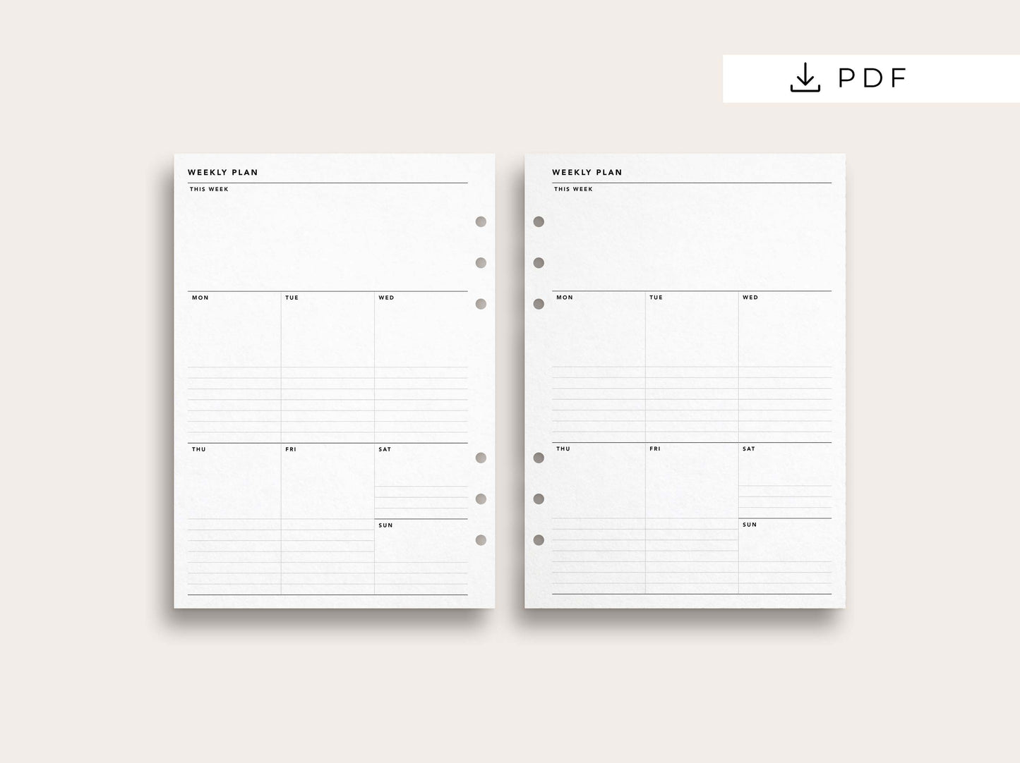 Weekly Planner No. 21