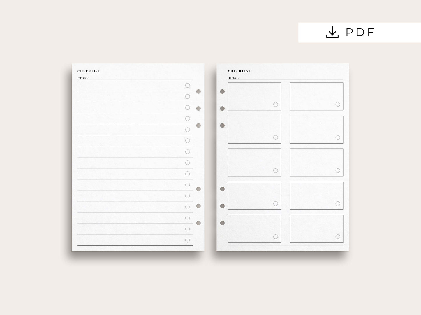Large Checklist Duo