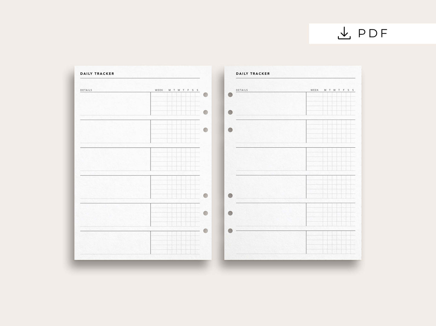 Daily Tracker No. 1 / Routine Tracker