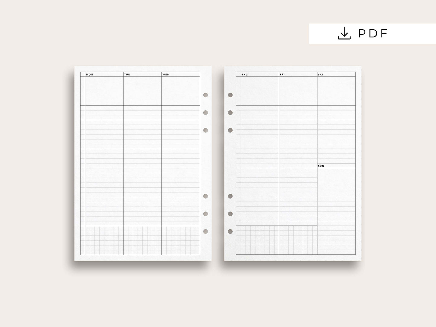 Weekly Planner No. 5 / Lined