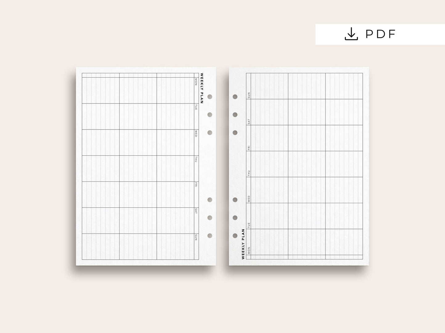 Weekly Planner No. 9 / Lined