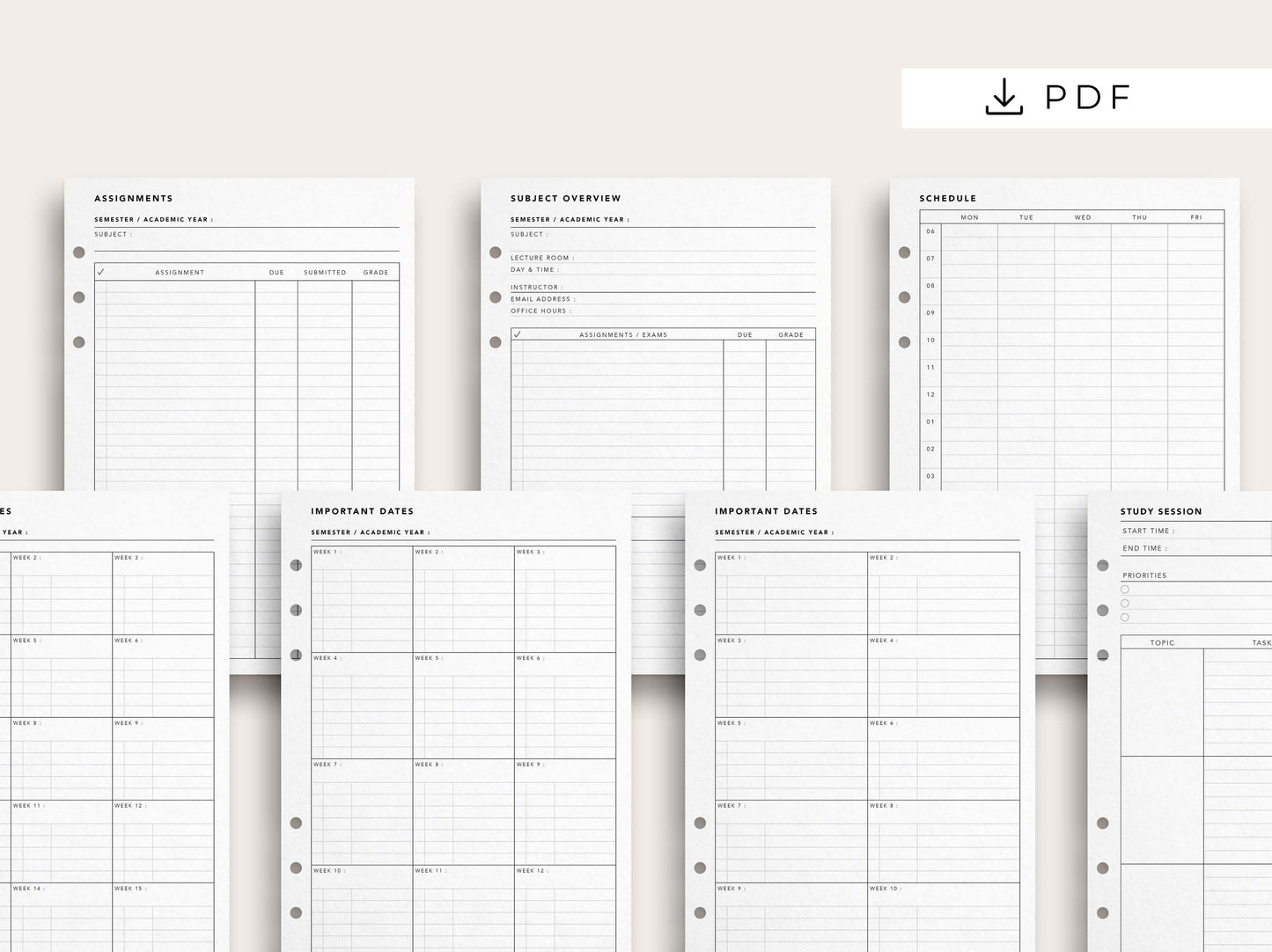 Academic Planner Bundle