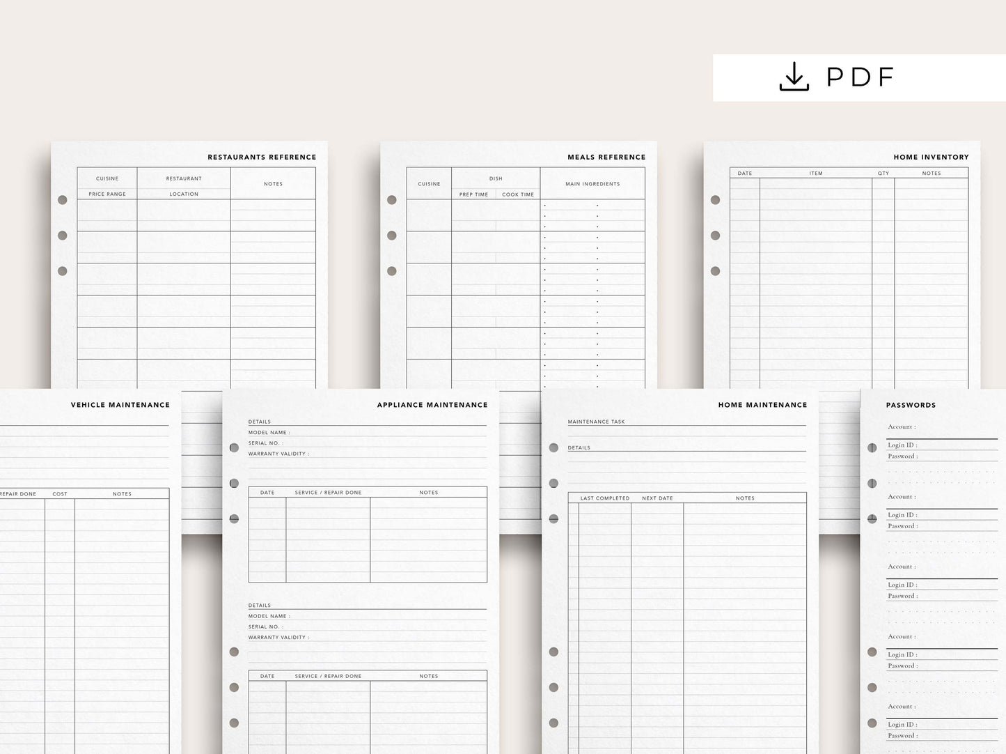 Home Organisation Planner Bundle