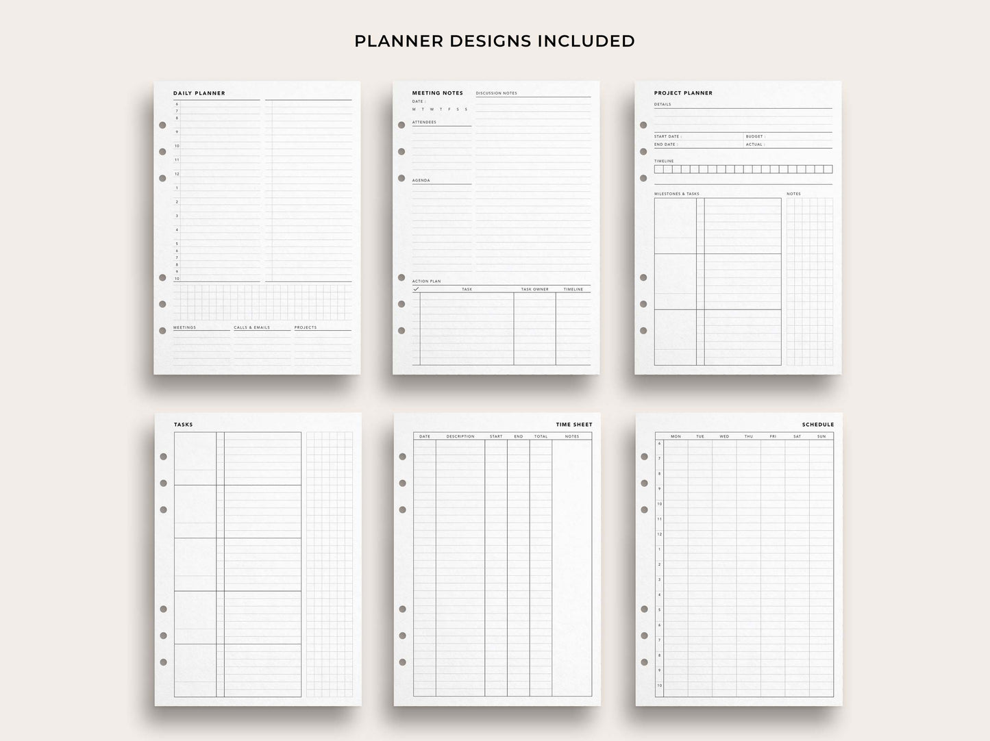 Work and Productivity Planner Bundle