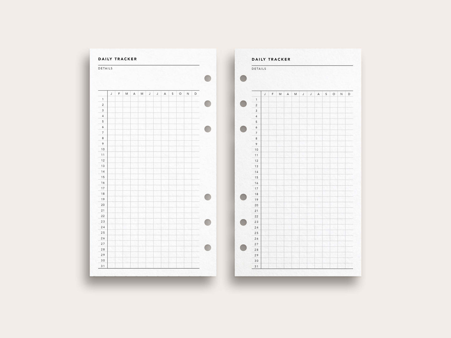 Daily Tracker No. 3 / 12-Month Tracker