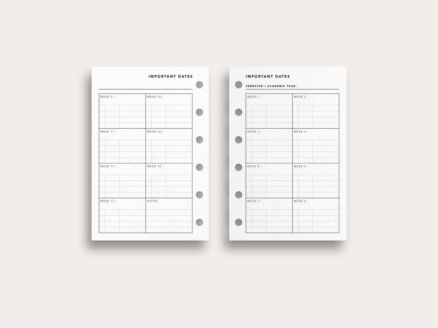 Academic Dates Tracker