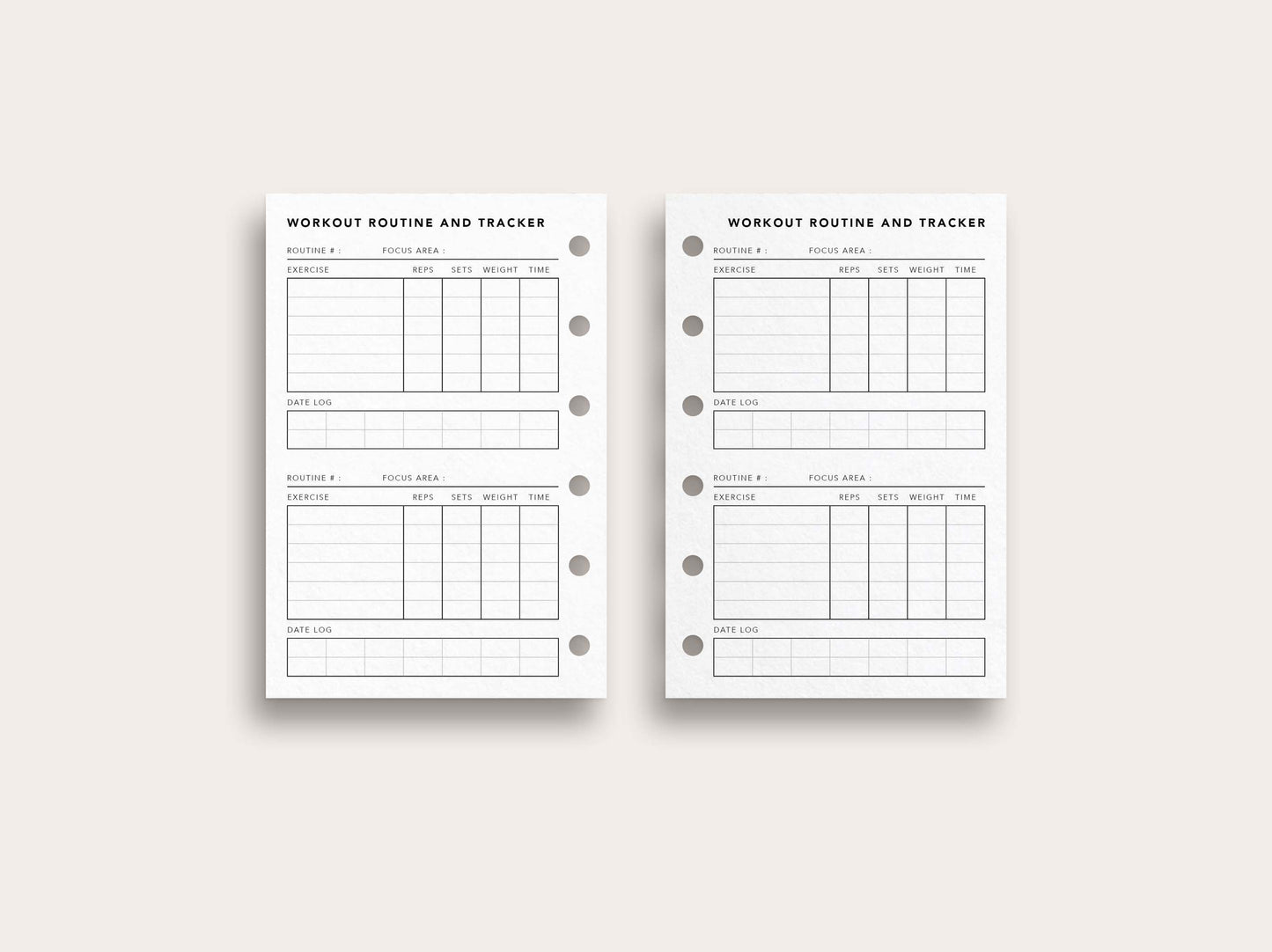 Workout Routine and Tracker with Date Log