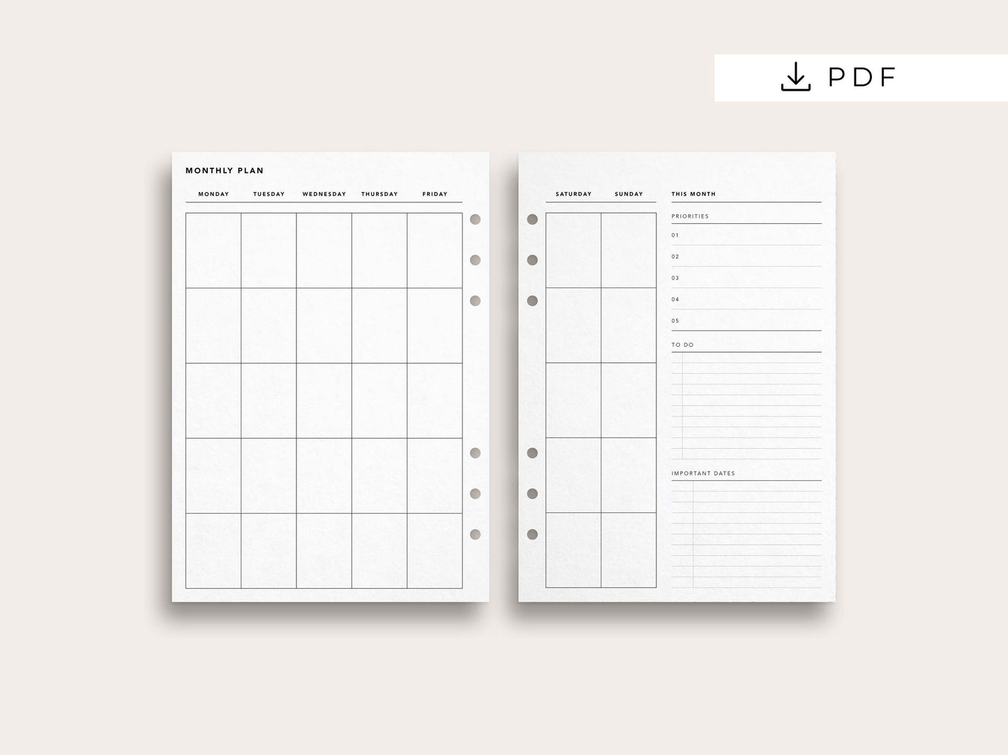 Monthly Planner No. 4