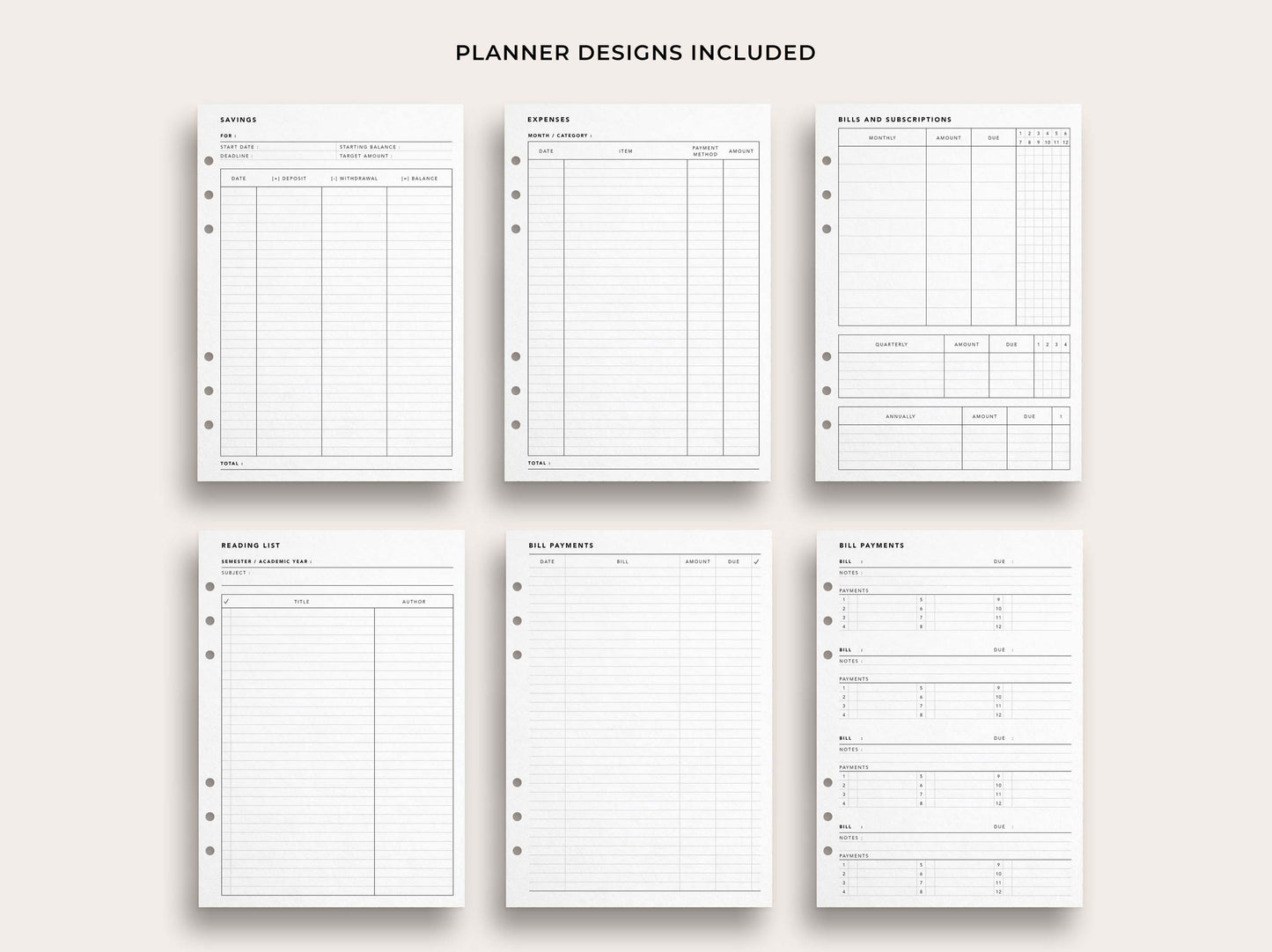 Finance Planner Bundle