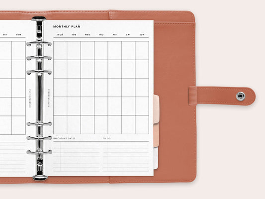 Printed: Monthly Planner No. 1